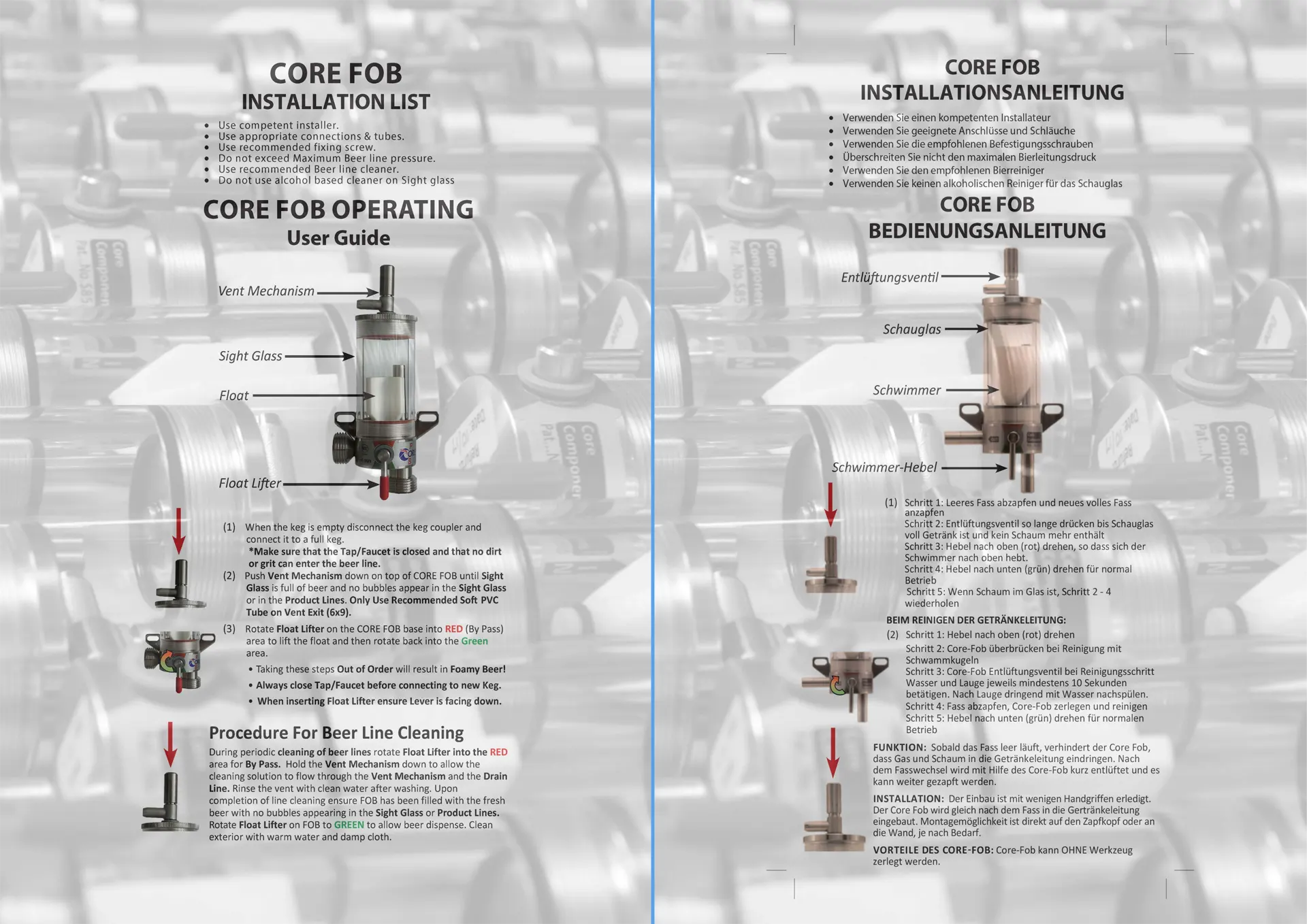 2026 Operating & Cleaning Guide EN & DE